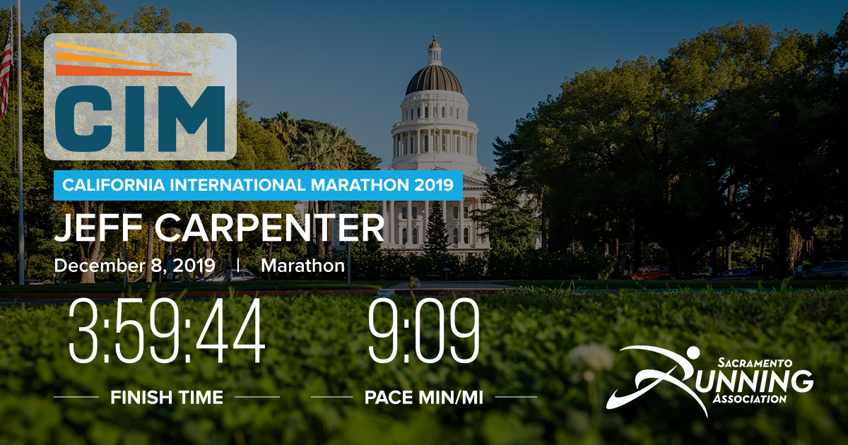 CIM race certificate