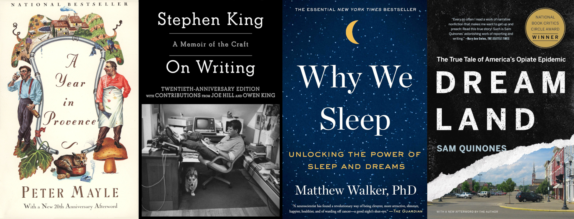 Covers of the 4 books.